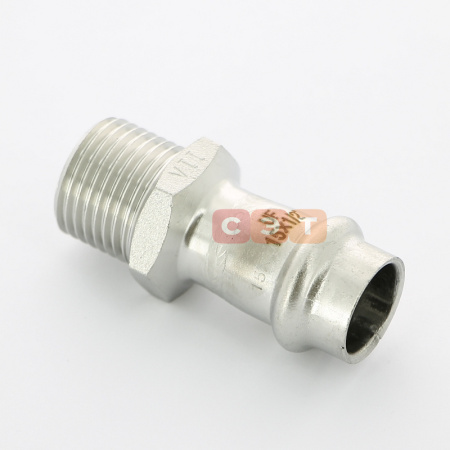 Муфта с НР пресс нержавеющая  15 х 1/2"  UniFitt